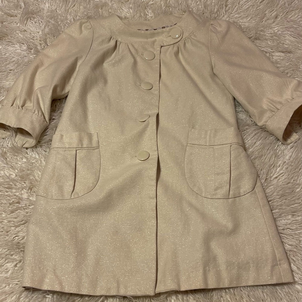 Forever 21 Cream & Gold Trench Coat